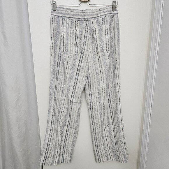 Jolt Womens Linen Blend Wide Leg Pants Size Large Stripe High Rise Waist M - Picture 5 of 8
